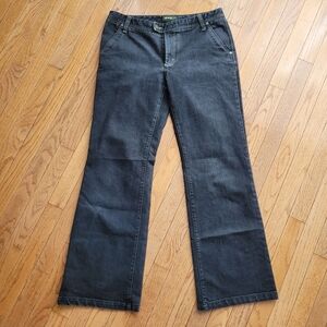 Y2K Eddie Bauer Straight Jeans Mid Rise 8 Black Wash